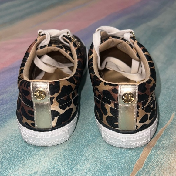 Lilly Pulitzer Hallie Sneaker Onyx My Favorite Spot Leopard Print size 6 - Picture 6 of 9